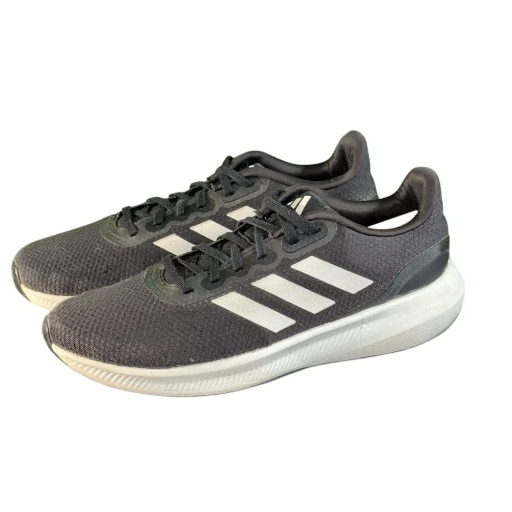 Adidas Runfalcon 3.0 Mens Running Shoes Black White‎ Sneakers HQ3790 Size 11